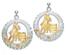 Black Hills Gold Barrel Racer Earrings